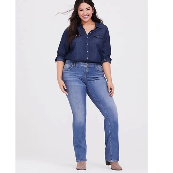 Torrid Slim Boot Light Wash Stretch Jeans